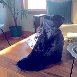 Velvet booties